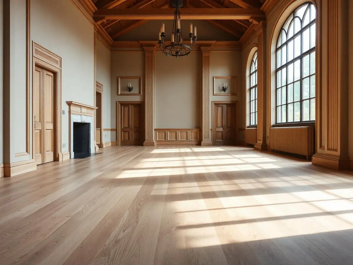 Living room with premium flooring