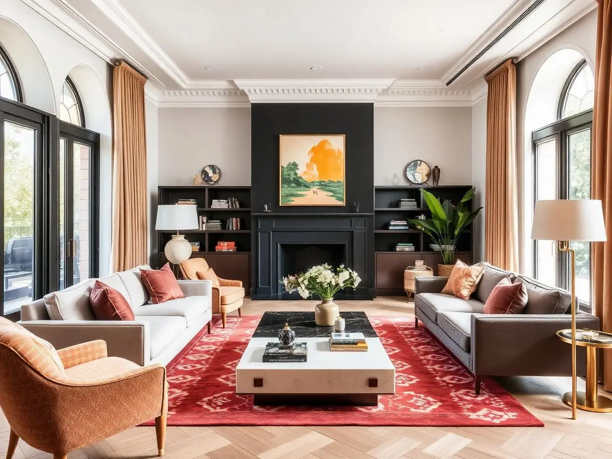 Curated living room furniture selection